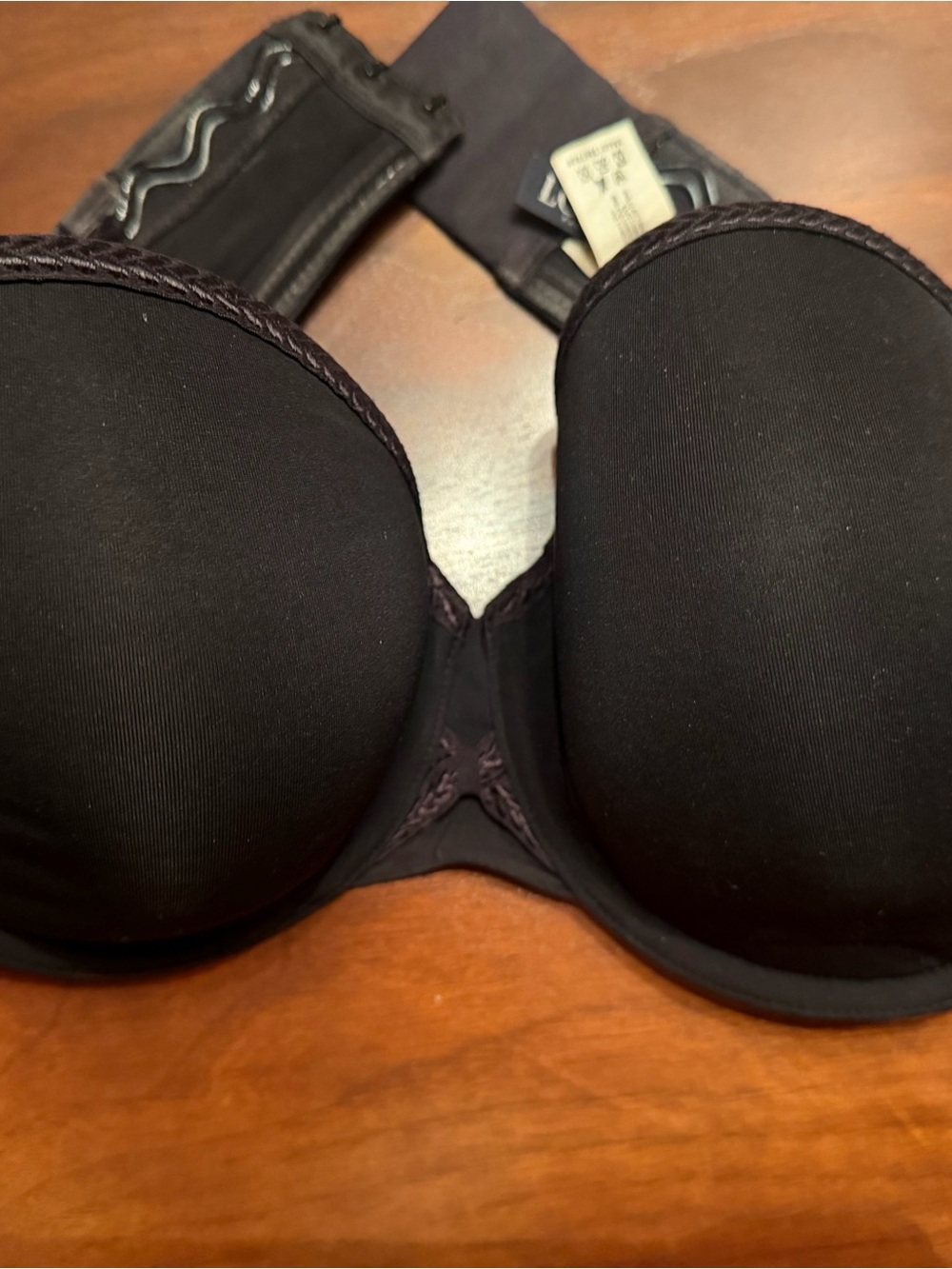 Lou 34D strapless Smooth Black Bandeau Bra with Light Padding